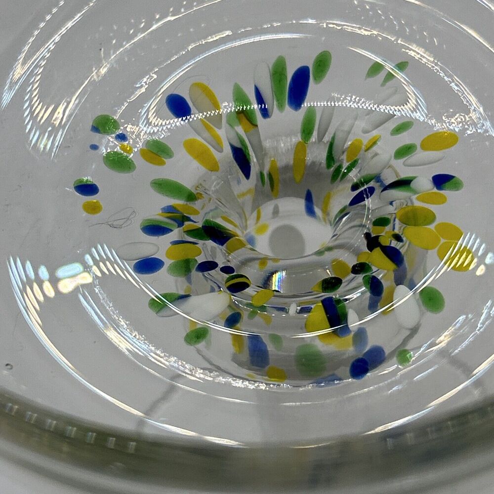 Unique Vtg Margarita Set Hand blown With Swirl 6 Lrg Glasses, 1 Lrg Pitcher - Picture 5 of 16